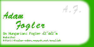 adam fogler business card